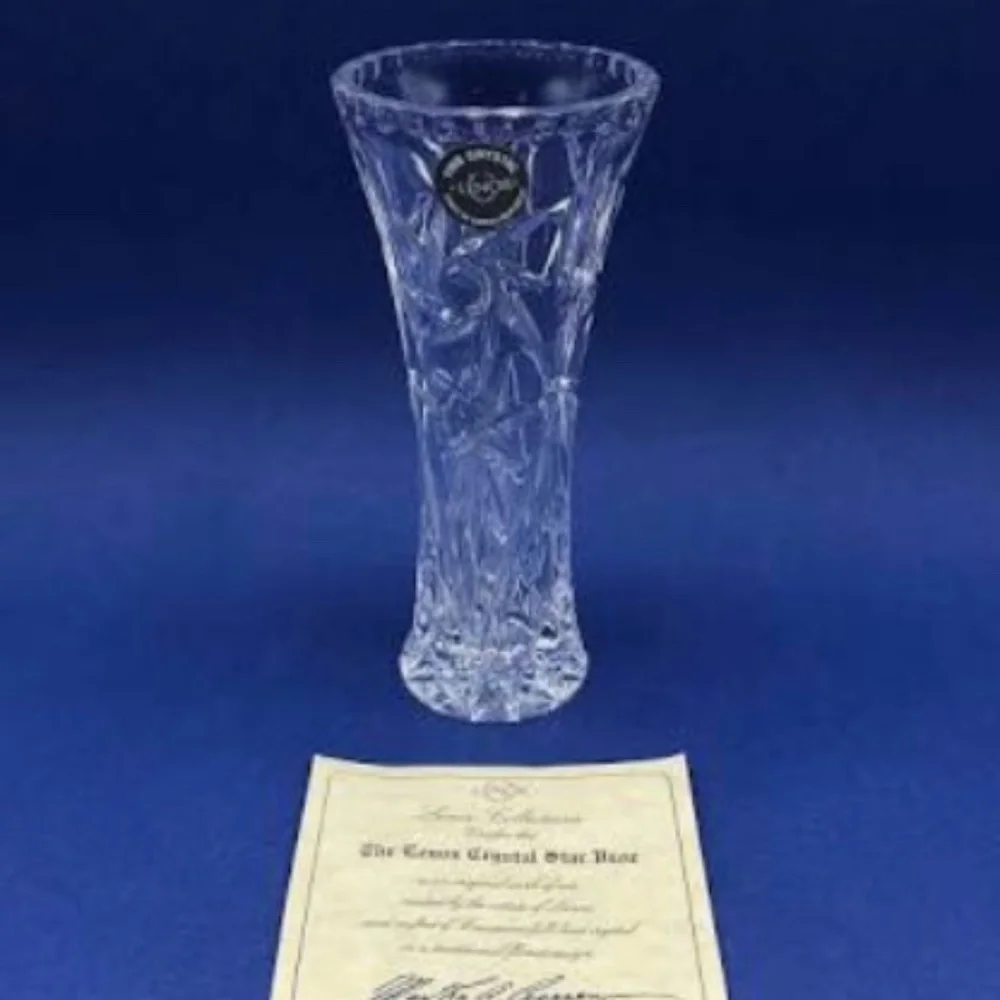 COPY - New in Box With COA LENOX 6” Star Crystal Vase